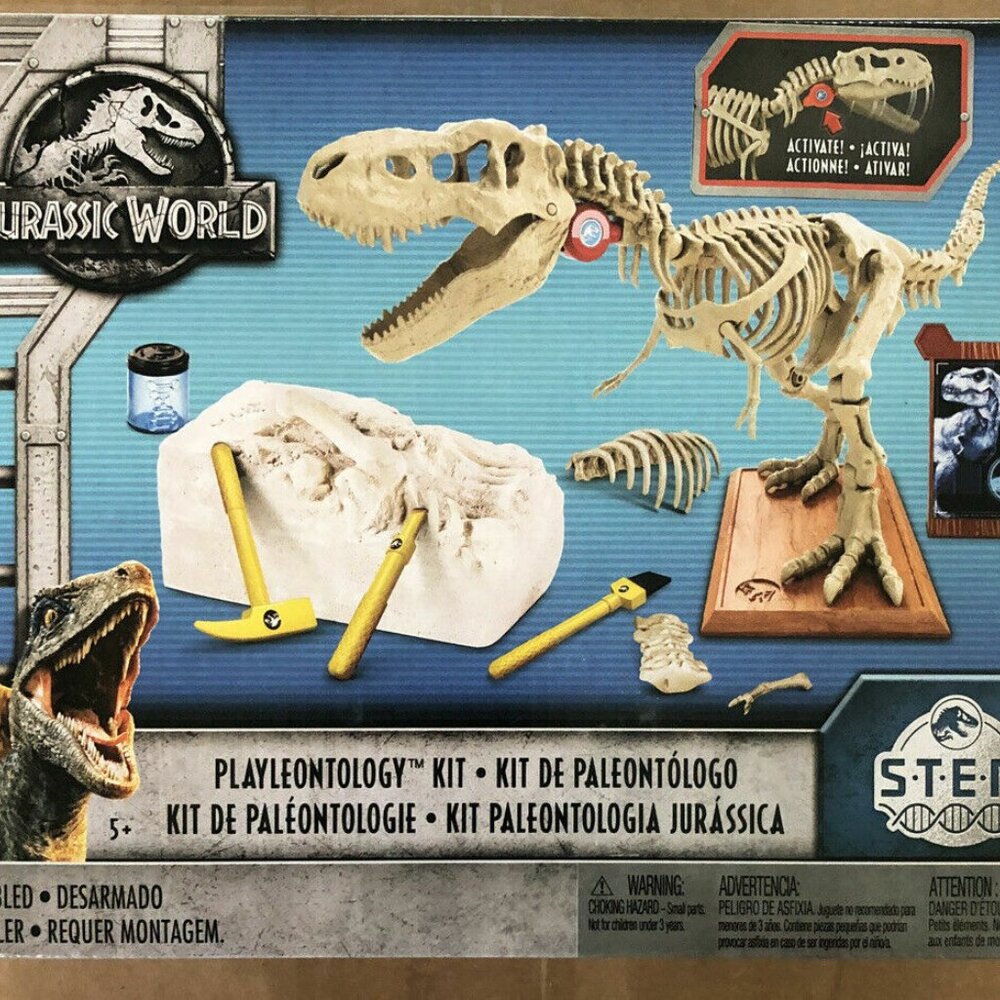 Jurassic Playleontology Kit Stem T Rex Tyrannosaurus Set Mattel Toys Boys Girls